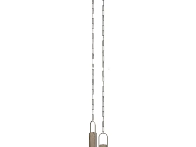 Modern Minimalist Pendant Light With Metal Chain And Glass Shade For Interior Decoration 3d model