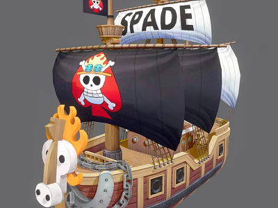 Modern Pirate Ship 3d model