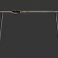 Vintage Industrial Style Table With Wooden Top Metal Edge And Metal Legs