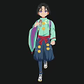 Cartoon Characters Cartoon Characters Two-dimensional Three-shading Two-material Japanese Style Characters Men Ancient Characters Cartoon 3d model