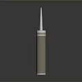 Brown Caulk Tube With White Nozzle And Cap For Construction Sealing