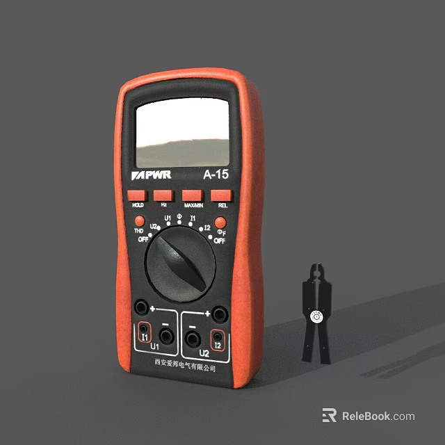 FAIPWR A15 Digital Multimeter Measurement Tool With Clamp And Control Knobs 3d model 