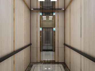 Modern elevator car 3d model