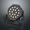 Black Housing Downlight Spotlight With Multiple LED Bulbs And Stable Stand Design 3d model