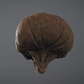 Grotesque Pumpkin Head Monster With Skull Features Sharp Fangs And Extended Green Tongue