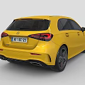 Yellow Mercedes Benz A Class Hatchback Rear View With Sporty Design And Alloy Wheels