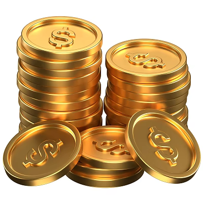 Modern Gold Coins Game Gold Coins 3d model