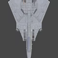 Fighter Jet Model with Gray Exterior Tail Number 4 and Detailed Cockpit Landing Gear Weapons