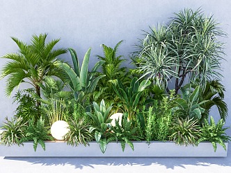 Modern Plant Pile Plant Combination Green Plant Flower Box Bonsai Indoor Plant Landscaping Flower Pond Flower-bed 3d model