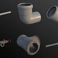 Pipe Tee Elbow Fitting Hardware Water Pipe Switch 3d model
