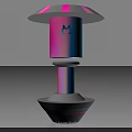 Modern Lumustuff Decorative Object With Pink Blue Gradient And Top Shade Base Structure