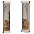 everett scroll wall mirror 18 3d model