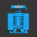 LIS SUPER Blue Power Transformer With Cylindrical Tank And Cooling Fins