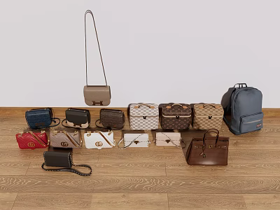 Bag Luxury Bag Cloakroom Ornaments 3d model