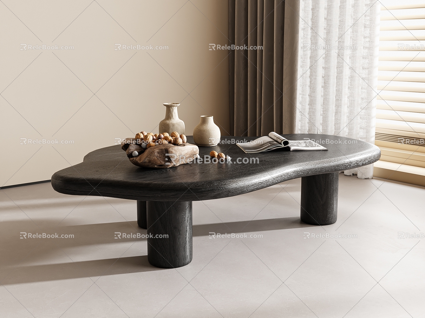 Quiet Ancient Style Tea Table 3d model