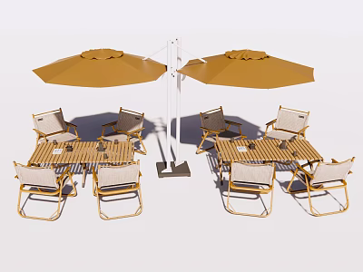 Modern outdoor tables and chairs 3d model
