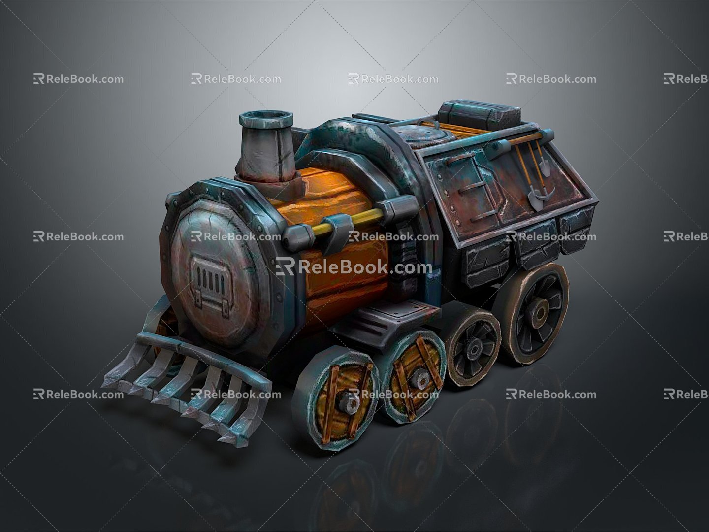 vintage train steam train train carriage locomotive head steam car carriage train modern vehicle 3d model