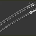 Traditional Japanese Katana Sword With Black Sheath And Sharp Blade