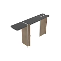 Modern Minimalist Side Table With Black Tabletop And Metal Frame For Living Room Use
