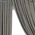 Gray Textured Fabric Curtains With Elegant Pleated Design Tied Back For Window Decoration