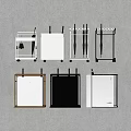 Modern Umbrella Rack Umbrella 3d model