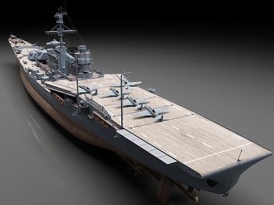 Soviet warship multipurpose warship battleship 3d model