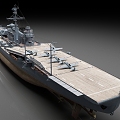 Soviet warship multipurpose warship battleship 3d model