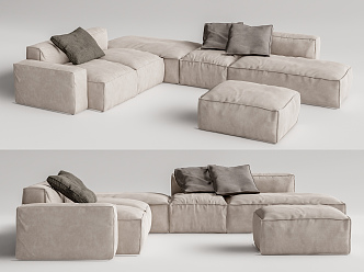 Modern corner sofa multiplayer corner sofa 3d model