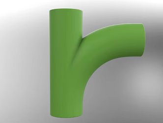 Shun water tee pipe tee big elbow tee 3d model