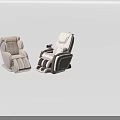 Brown and White Modern Massage Chairs with Ergonomic Design and Comfortable Leg Rests