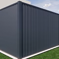 Modern Black Metal Fence Design for Outdoor Space with Green Grass and White Wall