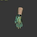 Game Movie Character Leather Glove With Metallic Accents And Intricate Design Details