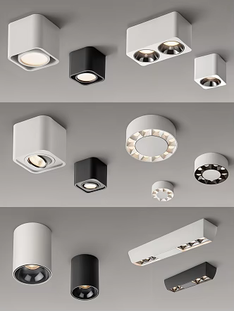 Modern Downlight Spotlight Grille Lamp 3d model
