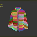 Stylish Red Puffer Jacket With Vertical Stripes And Stand Collar Design