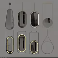 Stylish Modern Wall Mirrors With Various Shapes And Gold Metal Frames