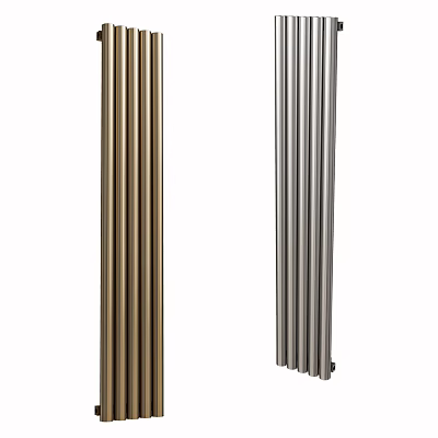 Modern Radiators in Golden and Silver Finish for Stylish Home Interior Design 3d model