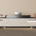 Modern minimalist reception desk 3d model