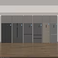 Multiple Refrigerators and Freezers with Different Styles and Colors on