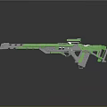 Futuristic Green Weapon With Modern Design Sleek Structure And Metallic Components 3d model