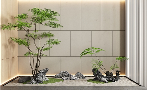 Landscape landscaping interior landscape courtyard sketch green plant landscape stair landscape 3d model