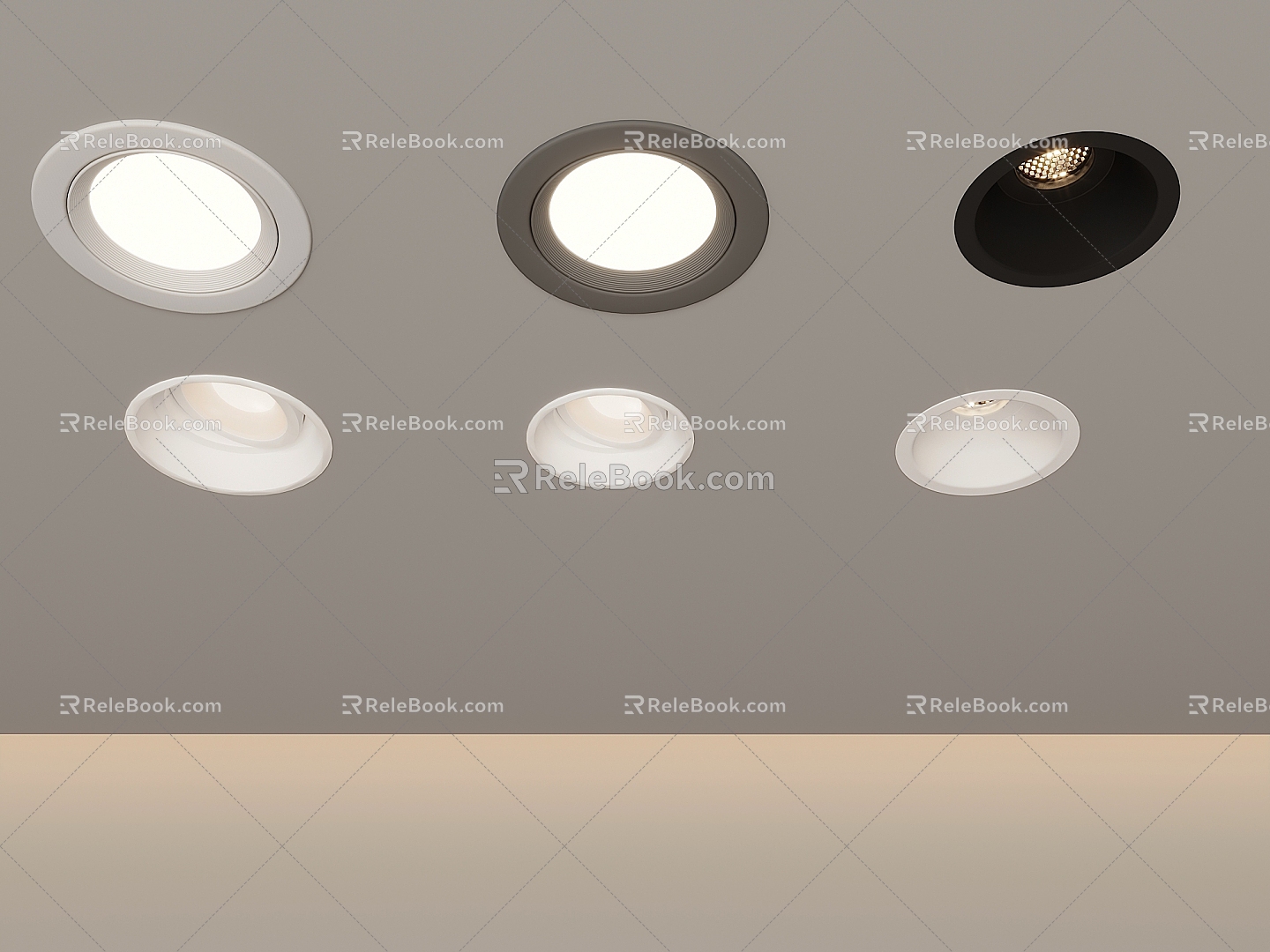 Modern Downlight Spotlight Recessed Turn Downlight Spotlight 3d model