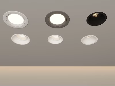 Modern Downlights and Spotlights Design With Different Styles For Home Ceiling Lighting 3d model