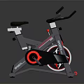 Exercise Bike with Black Red Design and Digital Display Screen for Home Fitness