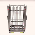 Durable Metal Cage Cart With Wheels And Handle For Industrial Transport