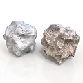 Natural Decorative Stones With Silver And Brown Rough Surface Texture