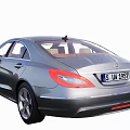 Silver Sedan Car With Modern Streamlined Body And Four Doors Design