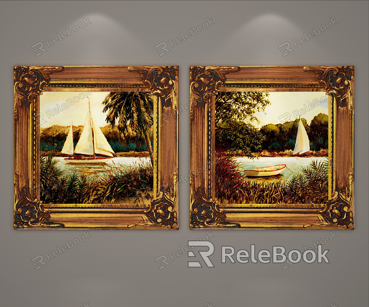 European Landscape Painting Classical Hanging Painting model