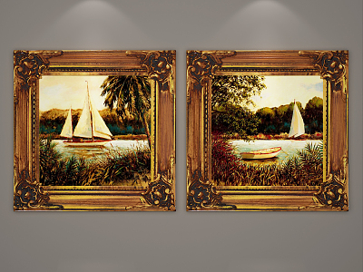 European Landscape Painting Classical Hanging Painting model