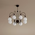 Retro Chandelier Iron Chandelier Multi-head Chandelier 3d model