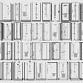 Transparent Glass Boxes Arranged In Matrix With Diverse Interior Structures